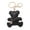 Black, variant on Trendy Miniature Bear Keychain Decorative Bag Charm Gold Tone Chain Soft PU Leather Craftsmanship Keyrings Accessory
