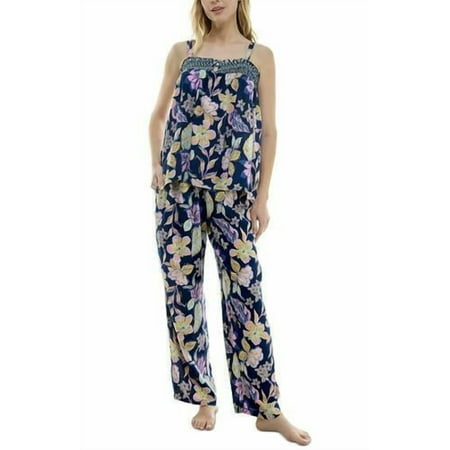 Roudelain 2-Pc. Smocked Swing Cami & Pants Pajamas Set Rain Forest MUS