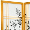 thumbnail image 2 of Oriental Furniture 4 ft. Tall Double Cross Bamboo Tree Shoji Screen, Honey color, 4 panel, 2 of 3
