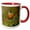 Red/White, variant on 3drose, American Robin, Bird, Yellowstone Np, Wyoming - Na02 Rnu0339 - Rolf Nussbaumer, 11oz Two-tone Yellow Mug