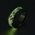 thumbnail image 2 of Fashion Stainless Steel Luminous Ring for Men, Glowing In The Dark Stylish and Durable Metal Band, Perfect Gift, Size 6-13, 2 of 3