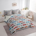 thumbnail image 3 of Castle Fairy Kids Children Colorful Car Bedding Comforter Set 7-Piece,Transportation Theme King Bedding Sets,Cartoon Truck Ultra Soft Bed Sheets,Microfiber Bedroom Decor,Reversible, 3 of 8