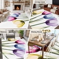 thumbnail image 5 of Colorful Tulip Area Rug 5x7 FT, Non Slip Bedroom Throw Carpet, Farmhouse Luxury Flowers Botanical Washable Soft Floor Carpet Non-Shedding Rug for Dining Room Bedside Classroom Desk, 5 of 9
