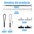 thumbnail image 3 of Kit 8pzs Colgantes Y Correas Celular Cuerpo Moda Ajustable Eo Safe Imports Gris y Negro, 3 of 5