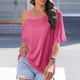 thumbnail image 2 of Camiseta de Manga Corta Sexy de Moda 2024, Camiseta Casual de Manga Corta, 95% Poliéster 5% Blusa de Spandex para Mujeres, Top de Verano de Lavado de Manos, 2 of 7