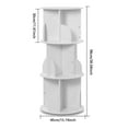 thumbnail image 2 of FLROHA 3 Tier Small Rotating Bookshelf, Revolving Bookcase 360 Display Round Bookshelf Narrow Swivel Corner Book Shelf Standing Bookcase,Floor Standing Bookcase Narrow Shelf, 2 of 9
