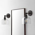 thumbnail image 3 of Safavieh Lighting Collection Neri Oil-Rubbed Bronze/Glass Wall Sconce (Set of 2) -LED Bulb Included SCN4065A-SET2, 3 of 5