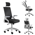 thumbnail image 1 of Silla Escritorio Ejecutiva VBELL Oficina Secretarial Ergonomic Negra y Blanca Con cojín de látex, 1 of 7