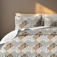 thumbnail image 4 of Davulos Plaid Patchwork Quilt for Twin Bed,2 Pieces Reversible Microfiber Summer Bedspread Coverlet Bedding Set for All Season(1 Quilt,1 Pillow Shams), 4 of 8