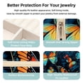 thumbnail image 3 of Butterfly Travel Portable Square Jewelry Box Earring Necklace Bracelet Holder Display Case Organizer Box, Decorative Jewelry Stand Storage Box, 3 of 6