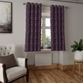 thumbnail image 2 of Ambesonne Grommet Curtain, , 50"x120", Charcoal Grey and Purple, 2 of 5