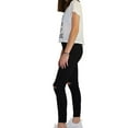 thumbnail image 2 of Articles of Society Womens Sarah Cut-Off Hem Skinny Fit Jeans, Black, 26, 2 of 3