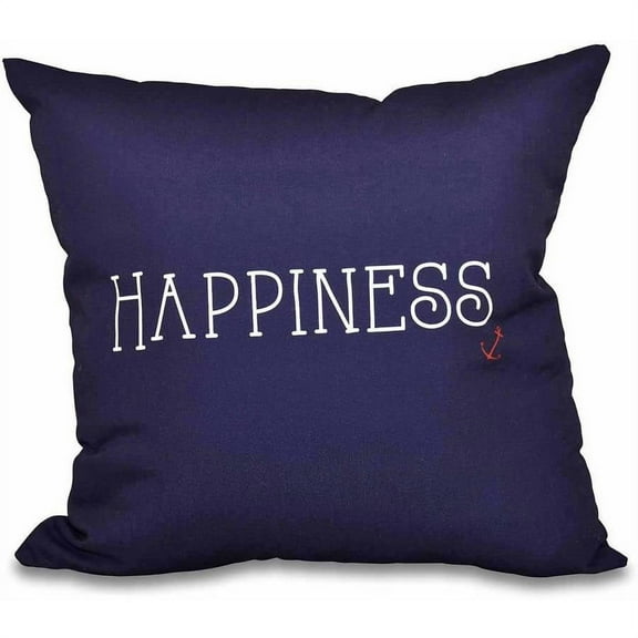 Simply Daisy 16" x 16" Nautical Happiness Word Print Pillow