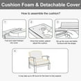 thumbnail image 5 of XXLYY Outdoor Cushions for Patio Furniture, Waterproof Deep Seat Cushions Set , 24*24 In Outdoor Chair Replacement Cushions with Removable Cover for Chair Sofa Couch, 5 of 7