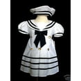 thumbnail image 3 of BABY GIRL & TODDLER SAILOR FORMAL OUTFITS DRESS WHITE  S,M,L,XL,2T,3T,4T(0M-4T), 3 of 8