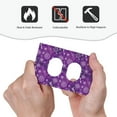 thumbnail image 4 of Daiia Purple Snowflakes Pattern Decorator Wall Plate Child Safe Outlet Cover, Switch and Outlet Covers,Size 1-Gang 5.0" x3.0" , Polycarbonate Thermoplastic-Style S, 4 of 6
