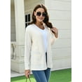 thumbnail image 2 of Mengpipi Womens Open Front Cardigans Casual Long Sleeve Classic Knit Sweater Outerwear with Pockets S-XXL, 2 of 5