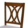 thumbnail image 3 of Baxton Studio Augustine - Chaise - Bois de Chêne, Tissu polyester - Gris, Noyer Brun (Lot de 4), 3 of 7