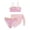 Pink, variant on lnmuld Girls Swimsuit Stylish Solid Color Two Piece Bikini Swimsuit Set with Tankini Top and Swim Shorts for Teenage Girls Youth Size:10-11 Years