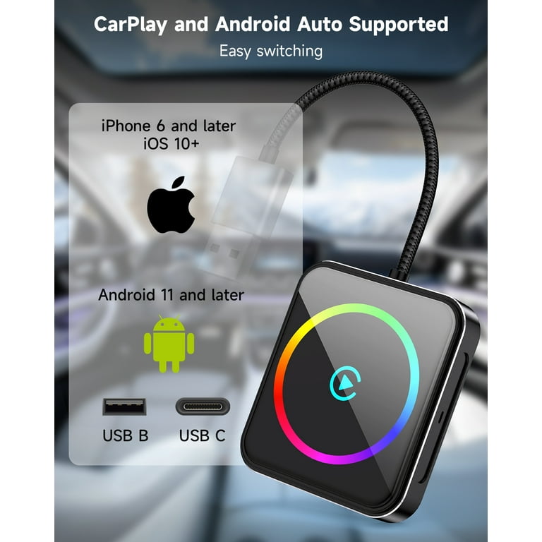 Adaptateur Sans Fil Pour CarPlay De Projection D'écran Avec Câble PD Et