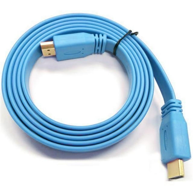 Techcraft Flat HDMI Cable V1.4 Support 3D And Ethernet 1080P 5 Feets Blue