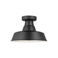 thumbnail image 5 of Generation Lighting 7837401 Barn Light 12" Wide Outdoor Semi-Flush Ceiling Fixture - Black, 5 of 5