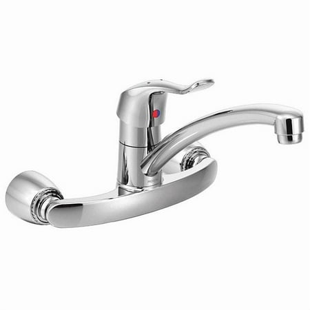 Moen Commercial Low Arc,Chrome,Moen,M-Dura,Brass,1.5gpm 8713