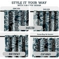 thumbnail image 3 of Vargottam Cotton Curtains for Windows - 3-in-1 Rod Pocket/Back Tab Short Window Drapes - Light Filtering Cotton Panels - Set of 2, 52"x63" - Fruits Pattern (Blue), 3 of 8
