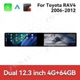 thumbnail image 3 of ZWNAV Dual 12.3 inch Screen Car Radio For Toyota RAV4 2006-2012 Android GPS Navigation Multimedia Video Player Stereo Receiver Head Unit, 3 of 15