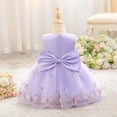thumbnail image 6 of MEZZALL Girls Sleeveless Bow Embroidered Children Formal Dress Party Gown Wedding Birthday Adorable Dresses, 6 of 9