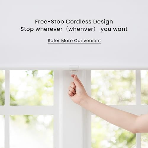 Cordless Roller Window Shades,100% Black Out Shade for Windows,Thermal Insulated UV Protection Window Blinds,Door Blinds,Blackout Window Shades Pull Down for Home,Office,60" W x 72