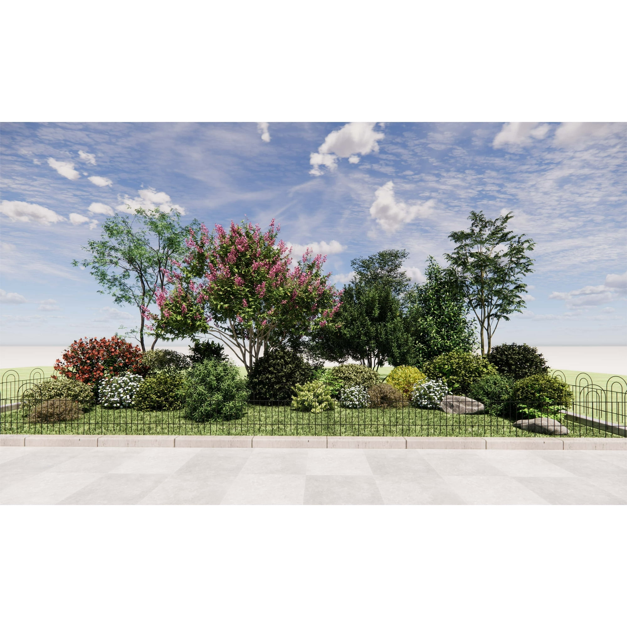 Holaki 14 Panels Decorative Outdoor Garden Fence for Yard 24in(H) X 20.4ft(L) Animal Barrier Fencing Galvanized Rustproof Metal Landscape Wire Fencing Patio Fences Moveable Flower Bed Border Black