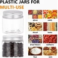 thumbnail image 7 of 12 Pack 2 Oz(60ml) Plastic Round Jars Clear Jars Containers with Aluminum Screw Lids for beauty products household items or small crafts, 7 of 7