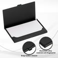 thumbnail image 3 of Business Card Holder, 5Pcs Aluminum Metal Card Case Card Holder, Black, 3 of 6