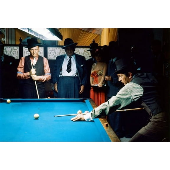 Frank Sinatra Dean Martin Playing Pool 24X36 Poster