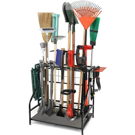 

Garden Tool Organizer for Garage Yard Tool Storage Garden Tool Rack for Shed Home Outdoor Up to 58 Long-Handled Tools Garden Tool Stand Heavy Duty Steel Black