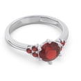 thumbnail image 3 of Diamond-Capitals 2.15 Carat Fine Round Cut Garnet Gemstone Proposal Ring for her Solid 18K White Gold Size 7.5, 3 of 7