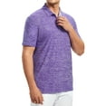 thumbnail image 2 of Demotime Men‘s Golf Shirt Moisture Wicking Quick-Dry Purple XL Short Sleeve Casual Polo Shirts for Men, 2 of 7