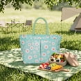 thumbnail image 6 of Large Insulated Lunch Bags for Women,Portable Handheld Tote with Leakproof Thermal Liner | Easy to Clean | Flower Printed Lunch Box for Picnic,Office,Beach,Green, 6 of 8