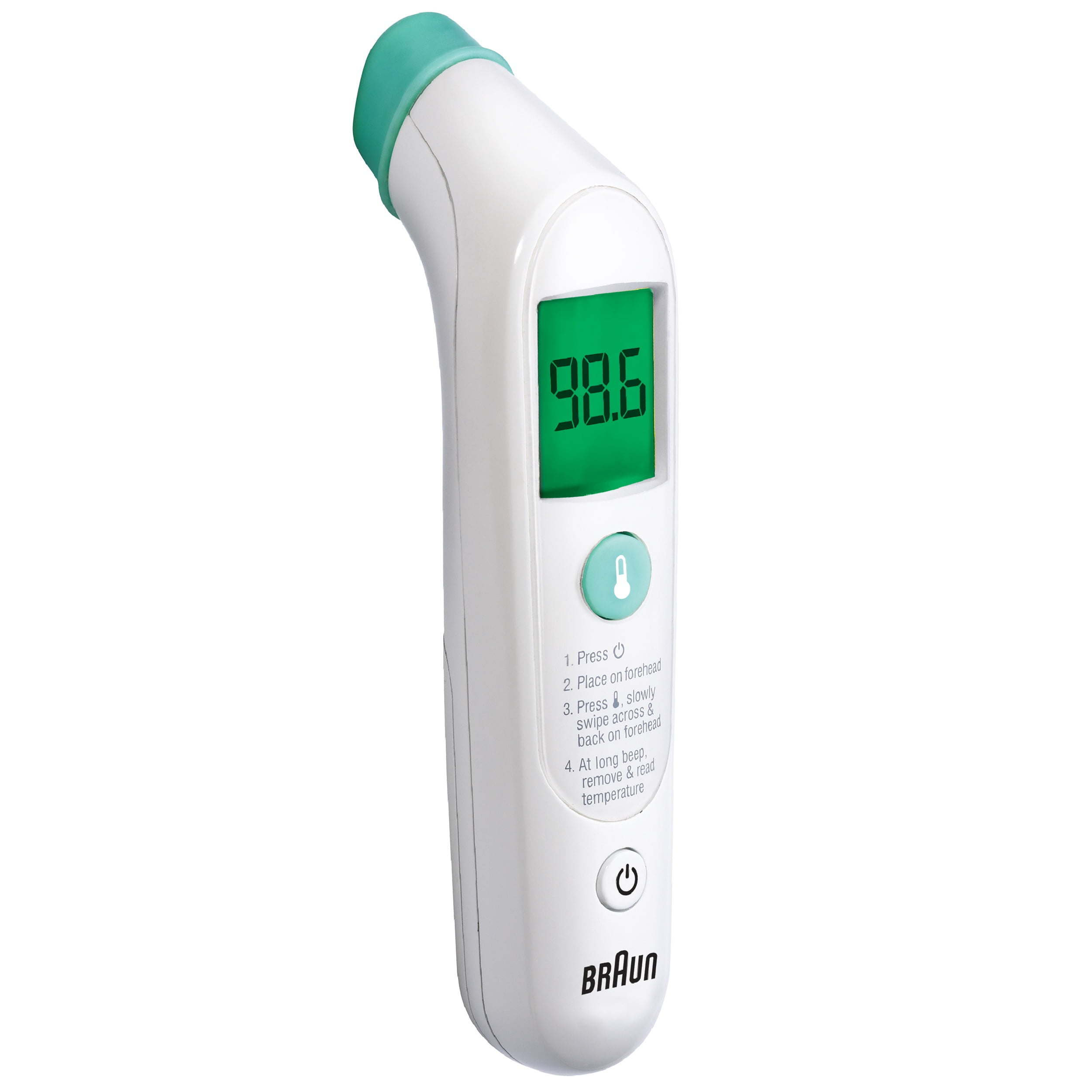 Braun TempleSwipe Forehead Thermometer, FSA & HSA Eligible, White, BST200US