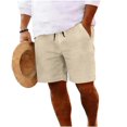 thumbnail image 2 of Vhkiploz Plus Size Summer Board Shorts for Men's Drawstring Wide Leg Bermuda Shorts Solid Color Elastic Beachwear with Side Pockets, S-4XL, 2 of 8