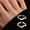 Gold, variant on Thumb Ring Irregular Line Shape Adjustable Opening Design Finger Ring Stainless Steel Finger Band Versatile Jewelry Gift
