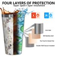 thumbnail image 3 of 16oz Tumblers Cute Golden Retriever Stainless Steel Vacuum Insulated Double Wall Travel Tumbler Cups Mug with Lid and Straw,Cleaning Brush for Coffee,Tea, 3 of 4