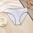 thumbnail image 2 of CHUMUD Cotton Plus Size Underwear for Women Mid Low Waisted Full Coverage Stretch Briefs High Cut Ribbed Breathable Soft Solid Panties, 2 of 3