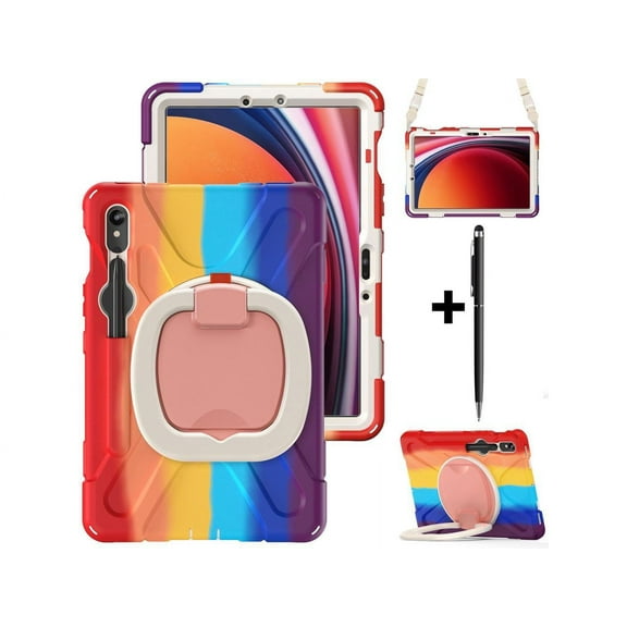 Case for Samsung Galaxy Tab S10 Lite 10.9 2025/S10 FE 10.9" 2025/S9 FE 10.9 Inch/ S9 11 Inch 2023/S8 11 inch 2022/S7 2020 11" with Pen Holder Shockproof =Cover with Hand/Shoulder Strap Stand
