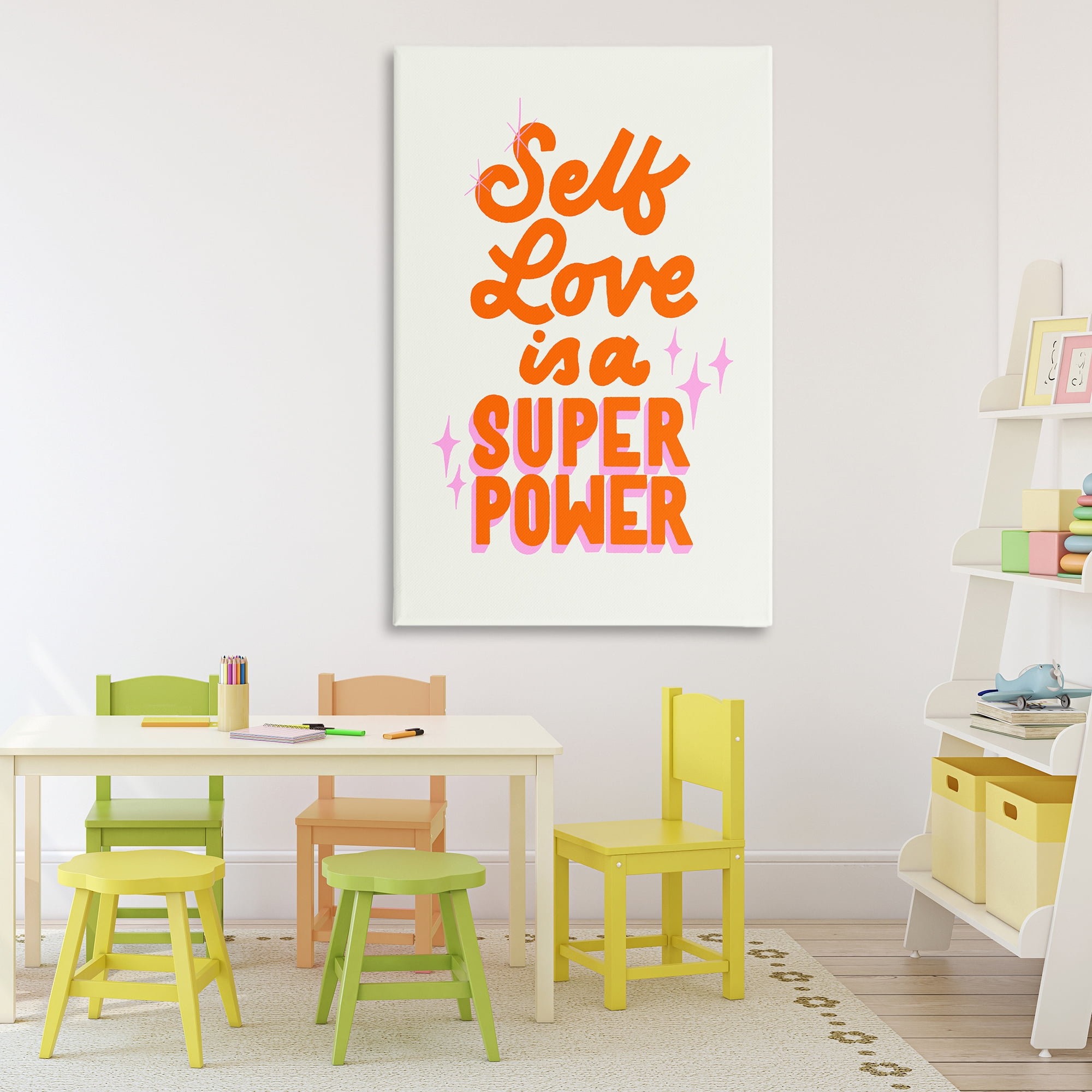 Stupell Industries Self Love Is Superpower Canvas Wall Art, design by Indira Prieto | IndySign