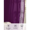 thumbnail image 6 of Sheer Curtains 63 Inch Length, Dark Purple Greek Key Semi Sheer Curtains Light Filtering Window Treatment, Geometric Greece Ancient Farmhouse Geo Privacy Voile Drapes for Living Room 52x63 Inch, 6 of 7