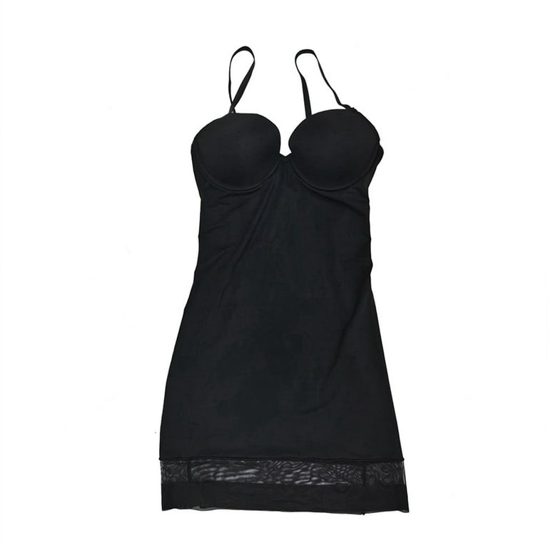 Franato Women's Full Body Slip Shapewear Control Dress Seamless Body Shaper  Black 3XL : : Fashion