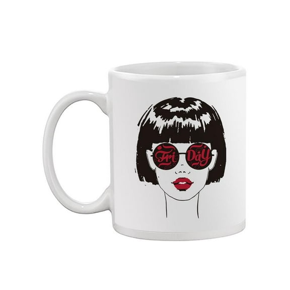 Women With Friday Sunglasses Mug - Image by Shutterstock