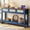 Blue, variant on Console Table for Entryway with 3 Rattan Drawers Boho Entry Table with Storage Open Shelf, Narrow Long Sofa Tables for  Room, Hallway, Foyer, Couch, Front Door, Walnut,  Inch